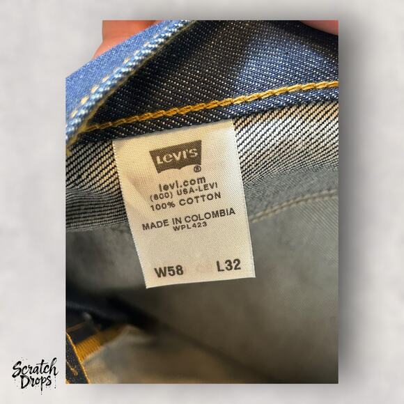 Vintage Levi’s 501xx Shrink-to-Fit Jeans Made In USA W58 L32 501 Deadstock NWT - Picture 5 of 8